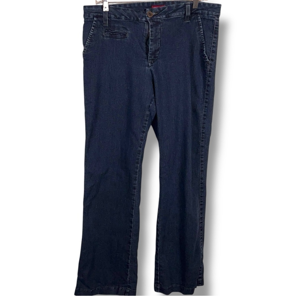 Size 14 Y2K Vintage Merona Blue Denim Pants Jeans Bootcut Cotton Blend